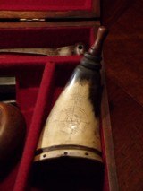 Recreated Antique .45 cal. circa 1789 English Gentleman`s FLINTLOCK Black Powder Dueling Pistol Cased Set - 6 of 12