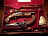 Recreated Antique .45 cal. circa 1789 English Gentleman`s FLINTLOCK Black Powder Dueling Pistol Cased Set - 4 of 12