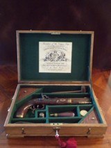 Recreated ca,1850 Antique English Gentleman`s Cased .50 cal. Dueling Pistol Set - 2 of 11
