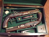 Antique Recreated Blackpowder.50 cal. English Gentleman`s ca.1845 Dueling Pistol Cased Set - Image 1 of 8