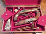 Antique Replication Black Powder.45 cal. ca.1845 English Genteman`s Dueling Pistol Cased Set - Image 3 of 9