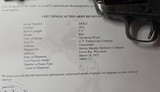 COLT Single Action Army .45 Colt Revolver with Fleur De Lis Grips and Colt Archives Letter - 7 of 19