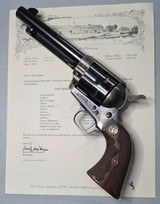 COLT Single Action Army .45 Colt Revolver with Fleur De Lis Grips and Colt Archives Letter