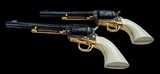 Engraved Consecutive Numbered Colt SAA .45 Colt Revolvers with Carved Ivory Grips - 8 of 20