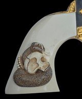 Engraved Consecutive Numbered Colt SAA .45 Colt Revolvers with Carved Ivory Grips - 6 of 20