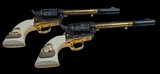 Engraved Consecutive Numbered Colt SAA .45 Colt Revolvers with Carved Ivory Grips - 4 of 20
