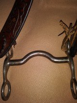 Vintage Kelly Bit with Hand Tooled Texas Style Bridle - 5 of 5