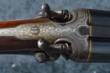 Wilh. Friedlein 12 ga. double barrel, side by side, hammer, engraved pre1891 German/Austrian shotgun - 6 of 10