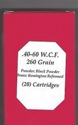 .40-60 W.C.F. Buffalo Arms Full Box (20) Cartridges Black Powder - 1 of 1