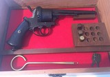 Civil War - August Francotte - 12 mm Pinfire Revolver.- Cased - 3 of 4