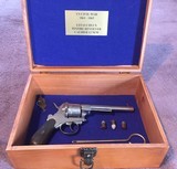 Civil War Model 1858 Lefaucheux 12 m/m Officers Revolver – Nickel Plated - 1 of 5