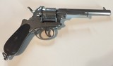 Civil War Model 1858 Lefaucheux 12 m/m Officers Revolver – Nickel Plated - 4 of 5