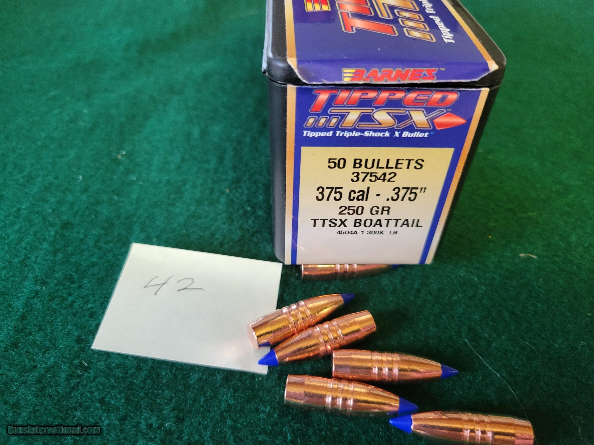 Barnes Tipped TSX 375, 250 Gr. Bullets