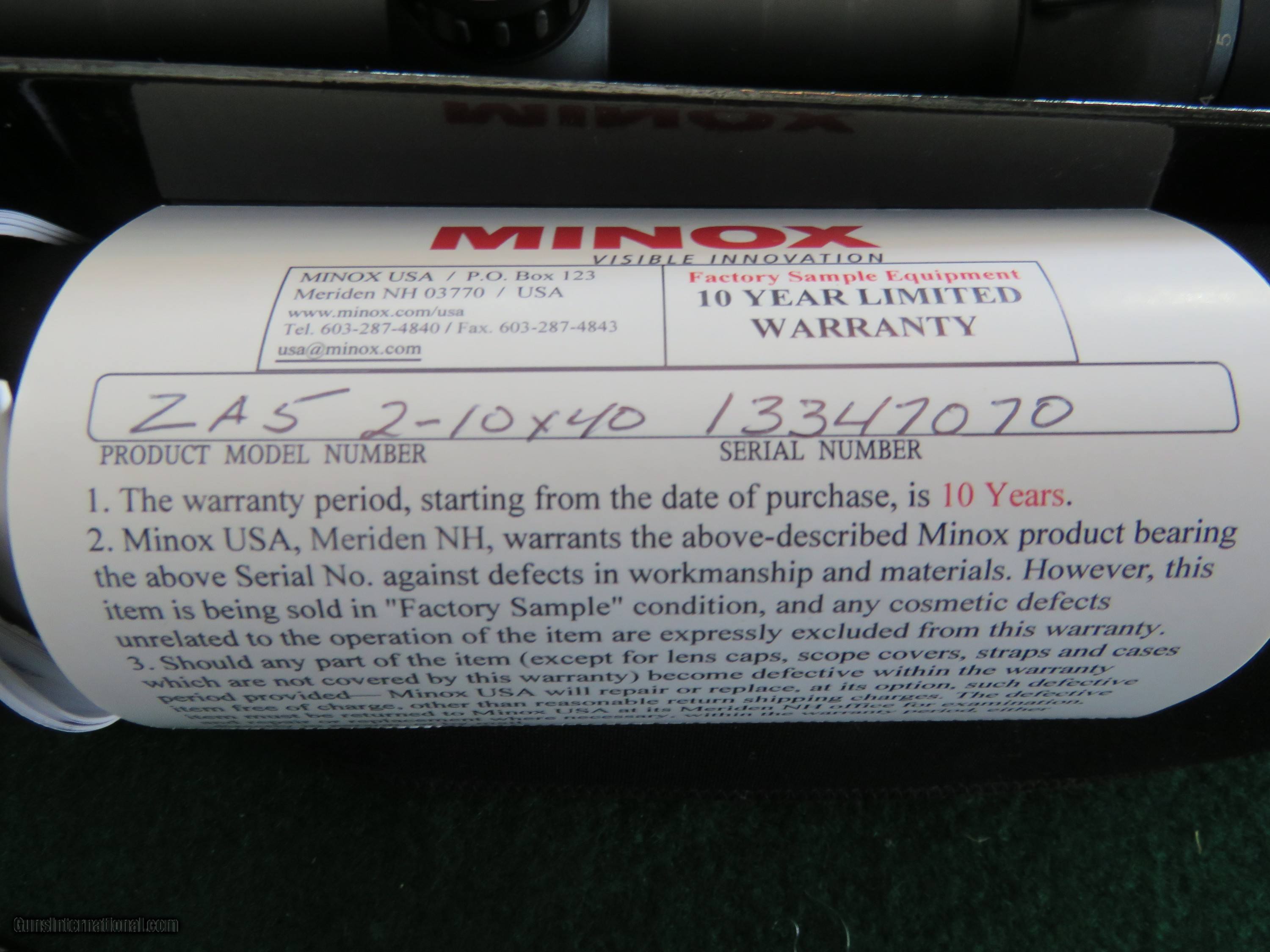 2 10 X 40 Scope