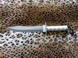 Unknown, new stainless steel 8 in blade hunting knife - 2 of 4