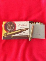 375 Weatherby factory ammo in the old animal box - 1 of 3