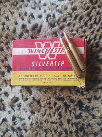 Box of 1960's 30 06
Winchester Silvertip