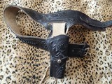 Nice floral designed gun belt and holster - Image 1 of 1