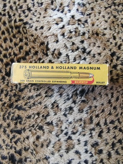 Antique Winchester 375 H&H 300 GR Silvertip factory ammo - Image 4 of 4