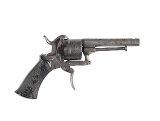 BELGIAN PINFIRE REVOLVER UNKNOWN - Image 1 of 4