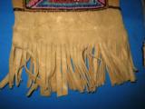 Mandan Sioux Beaded Tobacco Bag circa 1900 Original - 9 of 10