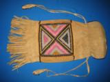 Mandan Sioux Beaded Tobacco Bag circa 1900 Original - 1 of 10
