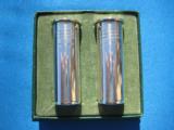 Abercrombie & Fitch Sterling Silver Shotshell Salt & Pepper Shakers Original Box Rare - 3 of 12