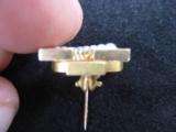 Skull & Bones 14kt Gold Fraternal Pin w/Seed Pearls - 7 of 10
