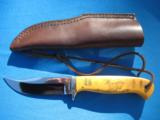 Fred Weber Custom Big Game Skinner Knife w/original sheath circa 1970's - 1 of 14