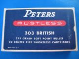 Peters Rustless 303 British Full Box 215 Grain SP - 1 of 9