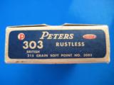 Peters Rustless 303 British Full Box 215 Grain SP - 2 of 9