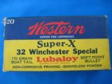 Western Super-X 32 Winchester Special Full Box 170 gr. SP Boat Tail - 1 of 8