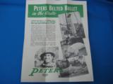 "RARE" Peters Advertising Ammunition Foldout circa 1935 "RARE" - 5 of 7