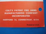 Colt Patent Firearms Co. Dealer Foldout 1957 - 6 of 6