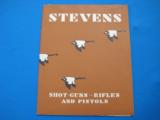Stevens Shotguns Rifles & Pistols Catalog #59 circa 1934 Mint Condition