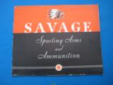 Savage Sporting Arms & Ammunition Catalog #72 circa 1938 Excellent Condition - 1 of 10