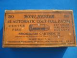 Winchester 45 Automatic Colt Cartridges Sealed Full 2 pc. Box - 1 of 7