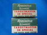 Remington Targetmaster Kleanbore 38 Special 148 grain Wadcutter (2 Full Boxes) - 3 of 12