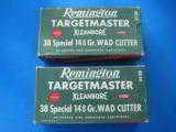 Remington Targetmaster Kleanbore 38 Special 148 grain Wadcutter (2 Full Boxes) - 1 of 12
