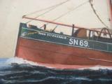 Alexander Harwood Painting The Steam Trawler John Fitzgerald - 3 of 8
