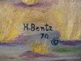 Harry G. Bentz Painting Oil on Board Montana Folk Art - 2 of 7