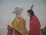 Harry G. Bentz Painting Oil on Board Montana Folk Art - 3 of 6