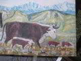 Harry G. Bentz Oil Painting Montana Folk Art - 3 of 7