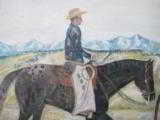 Harry G. Bentz Oil Painting Montana Folk Art - 6 of 7