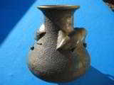 Japanese Meiji Period Bronze Vase Grape Leaves & Grapes - 4 of 10