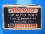 Winchester 32 Auto Staynless Pre War Cartridge Box - 4 of 8