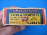Winchester Super Speed 25-35 wcf Cartridge Box Full Pre-War K Code - 4 of 9