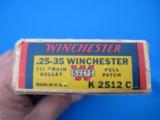 Winchester Super Speed 25-35 wcf Cartridge Box Full Pre-War K Code - 3 of 9