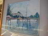 Helen Sloan Belnap Original Watercolor Painting circa 1950's Del Ray Beach Florida Harbor Scene - 4 of 5