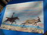 Harry Bentz Montana Folk Art Painting 